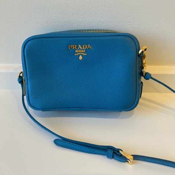 Cerulean / Turquoise blue PRADA mini crossbody - Picture 1 of 13